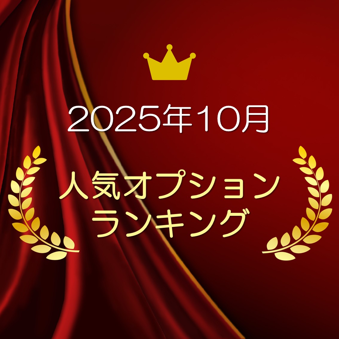 2025年10月最新！　人気オプションランキング